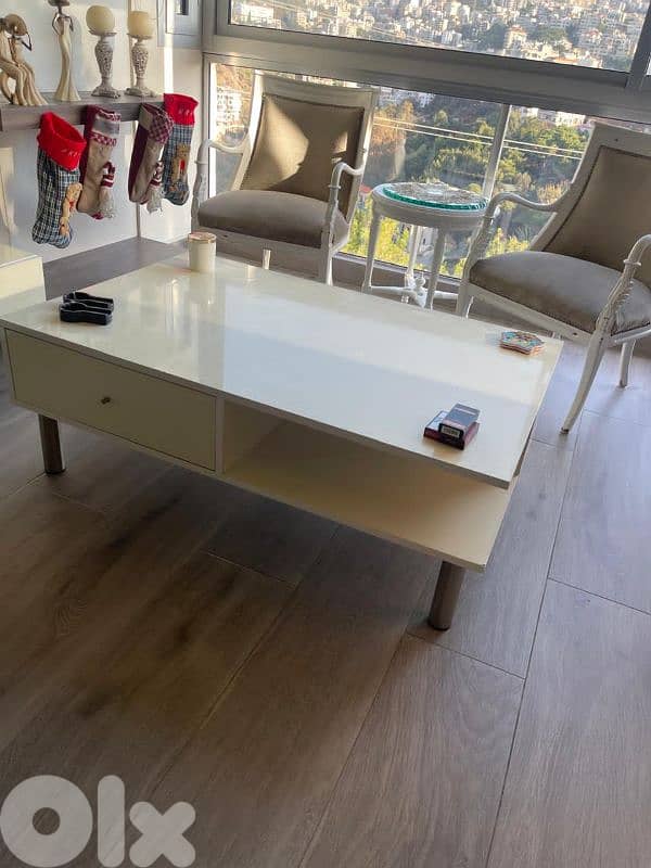 two chairs small table and big table 2