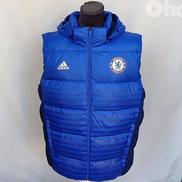 Chelsea 2014/15 Adidas Quilted Hooded Puffer Down Vest Mens XL 0