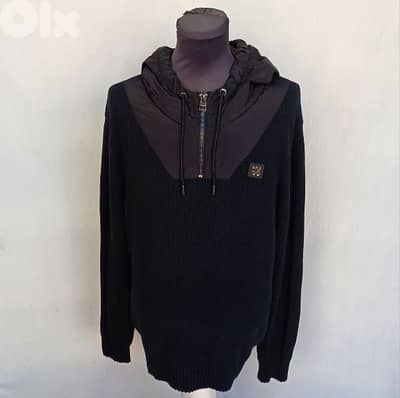 New Without Tags Hugo Cotton Zip Pullover Sweater Mens L