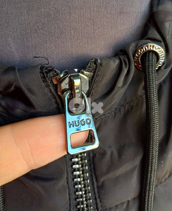 New Without Tags Hugo Cotton Zip Pullover Sweater Mens L 3