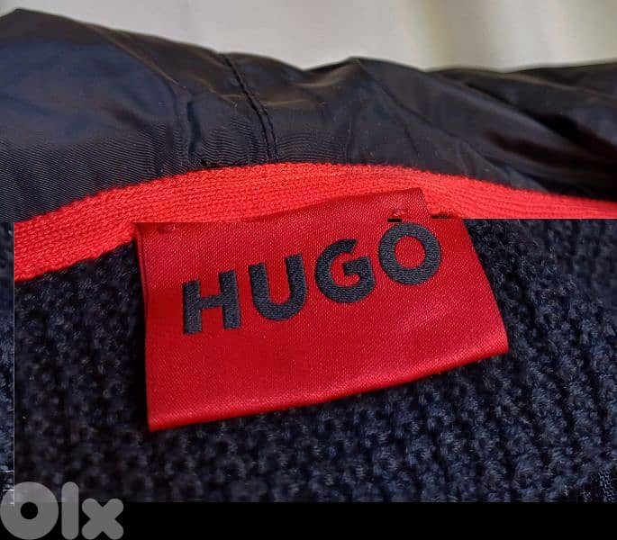 New Without Tags Hugo Cotton Zip Pullover Sweater Mens L 7