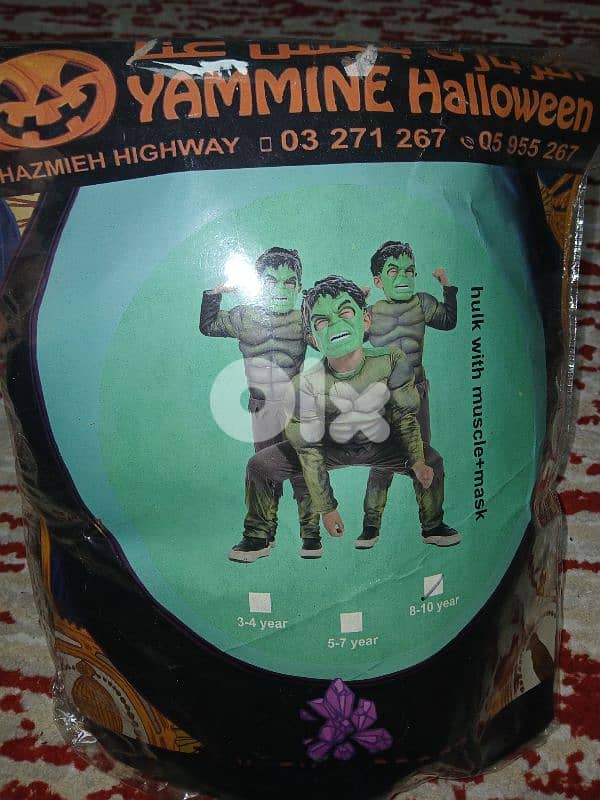 Incredible Hulk Muscle Costume - Boy's 8-10 Years! 2