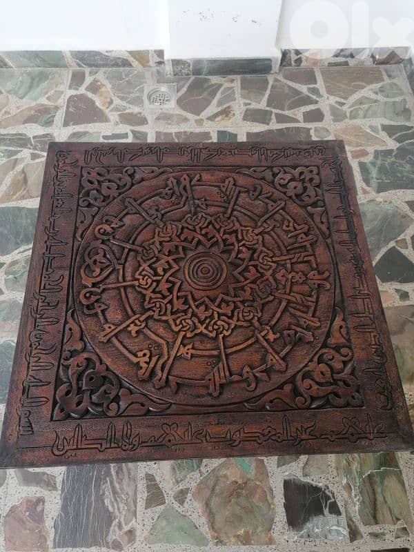 table wood antique 85x85 0