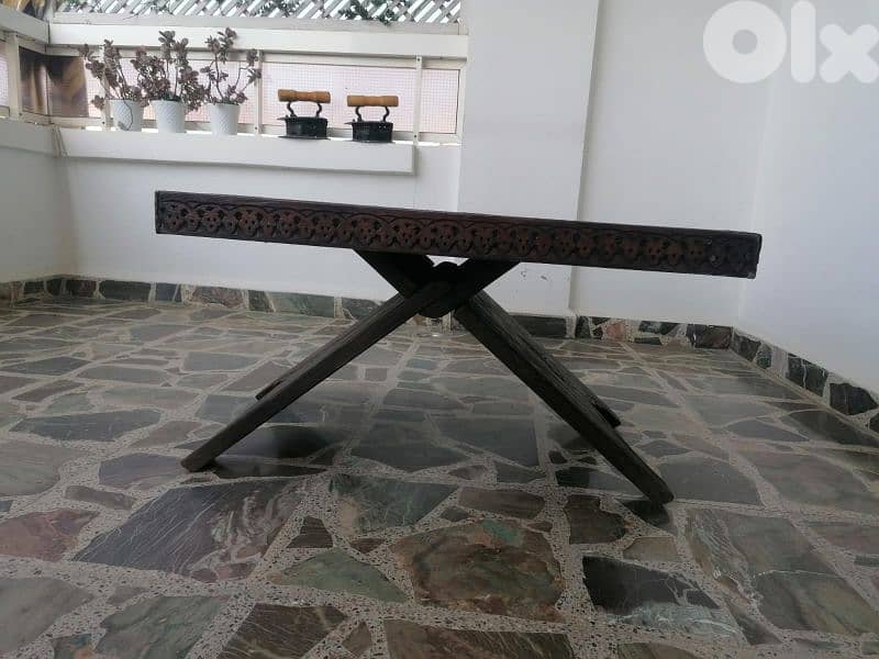 table wood antique 85x85 3