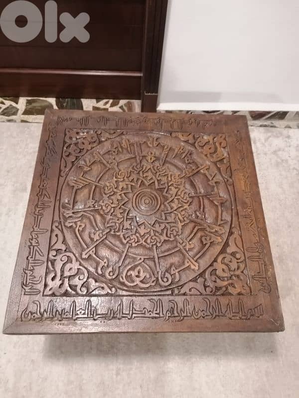 table wood antique 85x85 4