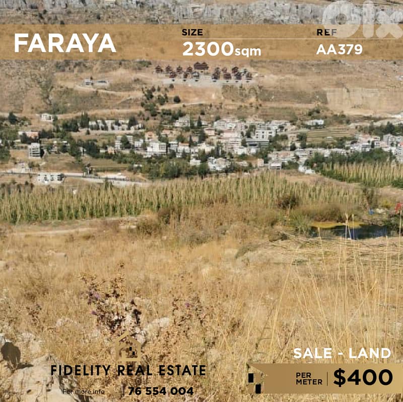 Land for sale in Faraya AA379 أرض للبيع في فاريا، 0