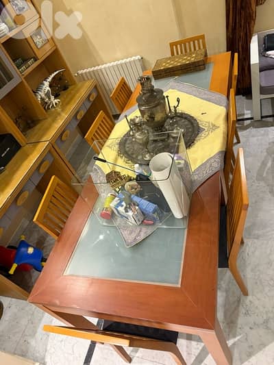 vintage wood dining table