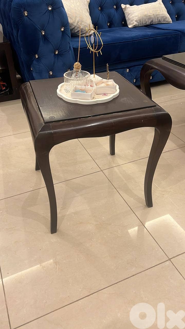 Wooden tables and two classic chairs 2