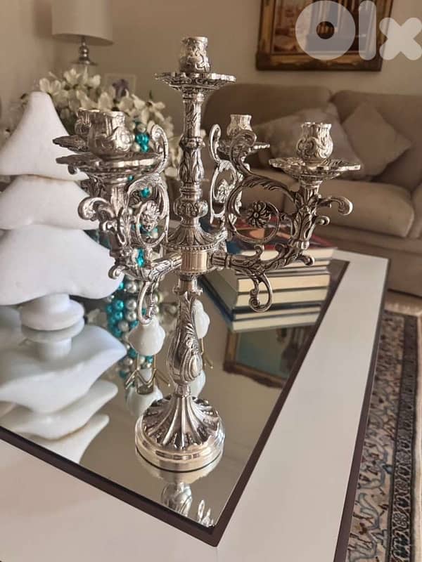 Silver Candle Holder 0