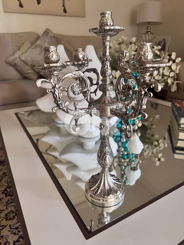 Silver Candle Holder 1