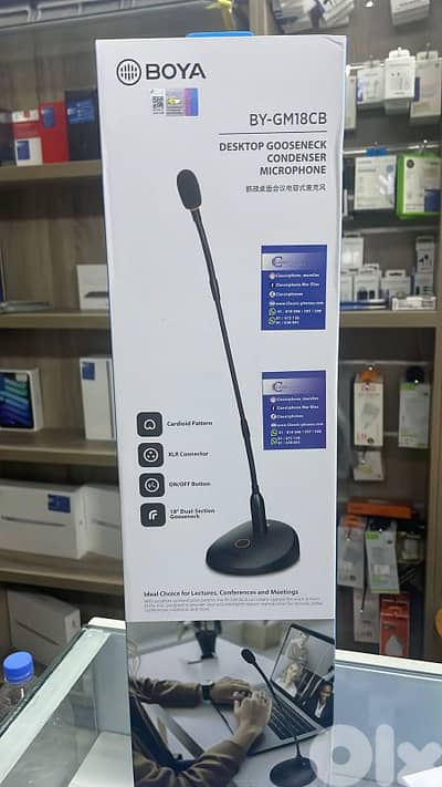 BOYA DESKTOP GOOSENECK CONDENSER MICROPHONE BY-GM18CB