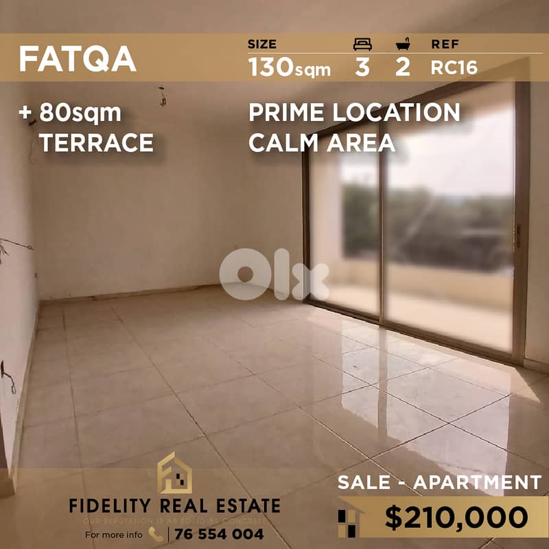 Apartment for sale in Fatqa RC16 شقة  للبيع في فتقا 0