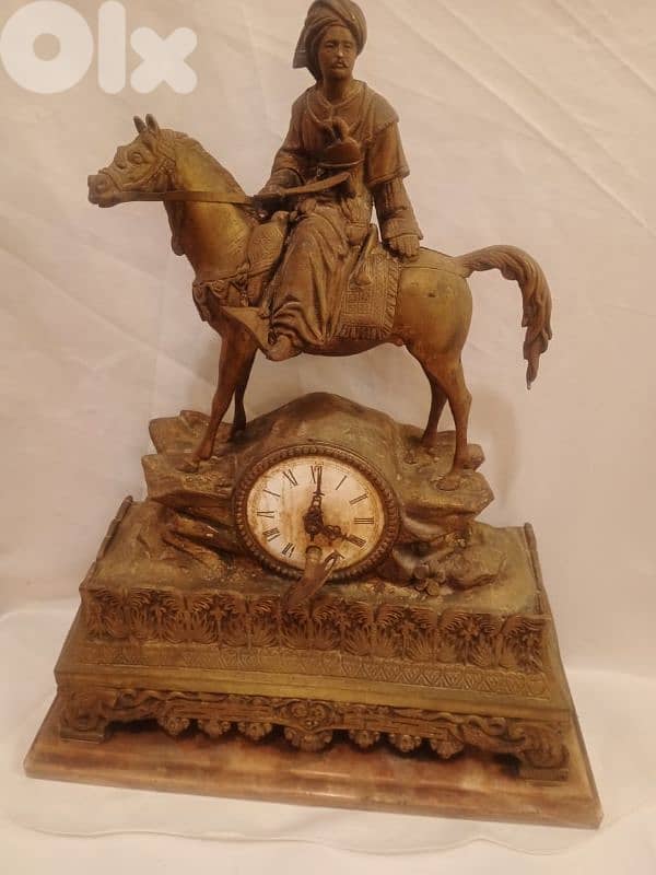 ساعة برونز فرنسية عمر أكثر من مئة سنة 0