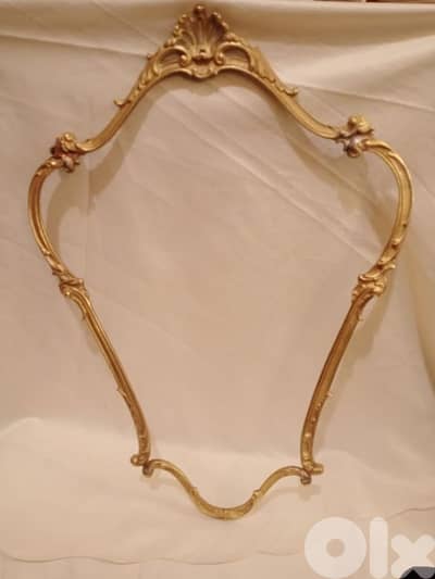 كادر مراية قديم فرنسي نحاس أصفر