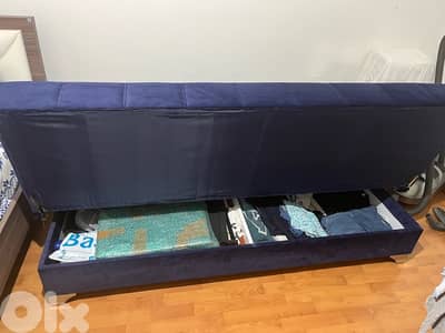 Sofa bed with storage - 190 cm