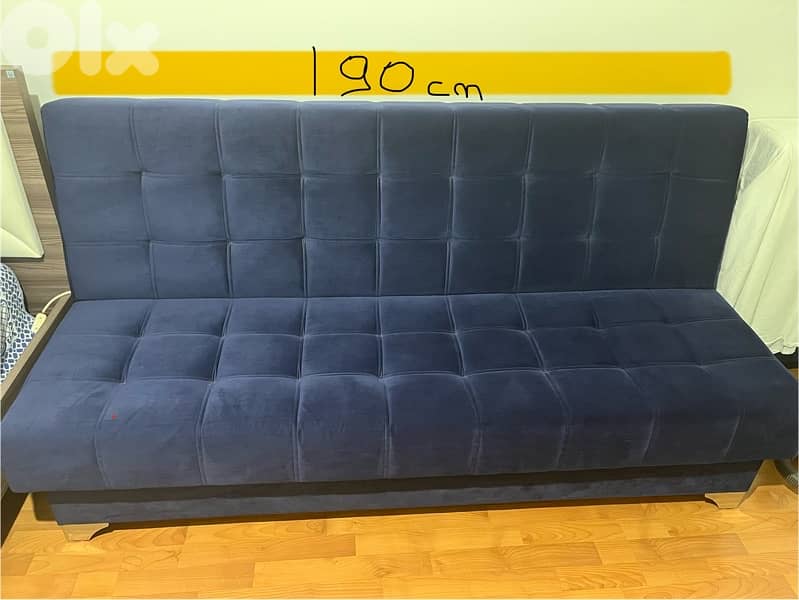 Sofa bed with storage - 190 cm 2