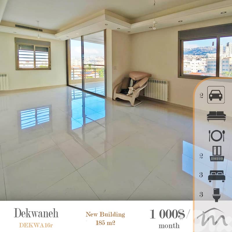 Dekweneh | Decorated 3 Bedrooms Apartment | 2 Balconies | New Building 0