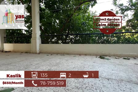 Kaslik 120m2 | 135m2 Terrace | Rent | Quiet Street | Catch | EH