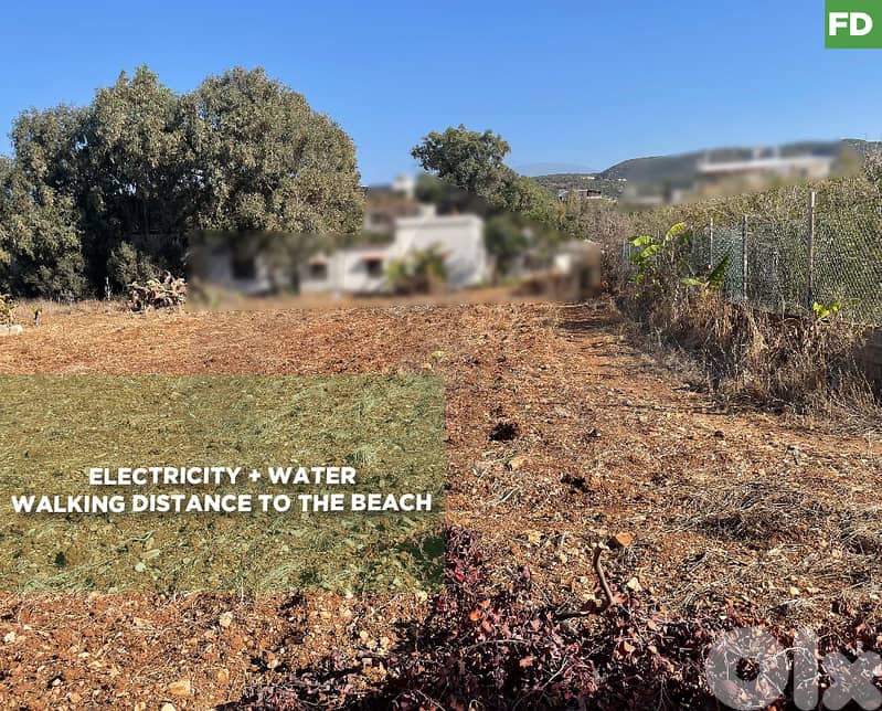 electricity + water - Prime 1,137 SQM land  - BATROUN REF#FD128740 0
