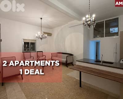 2 apartments 1 deal! 138sqm for sale in Achrafieh, Rizk! REF#AM128752