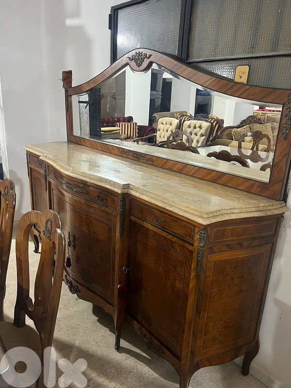 اوضة سفرة مصرية خشب زان مرصعة نحاس 1