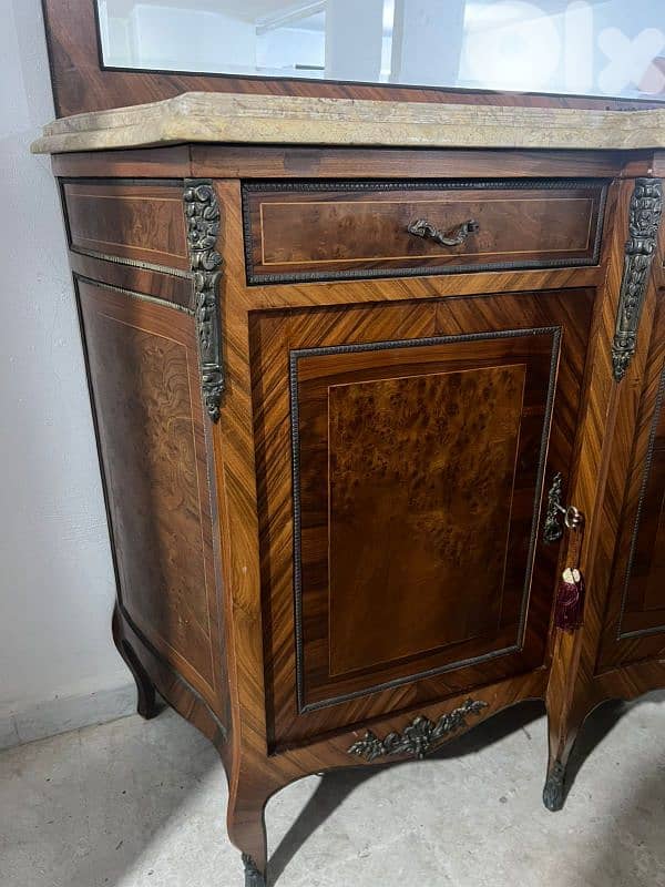 اوضة سفرة خشب زان مصرية مرصعة نحاس 6