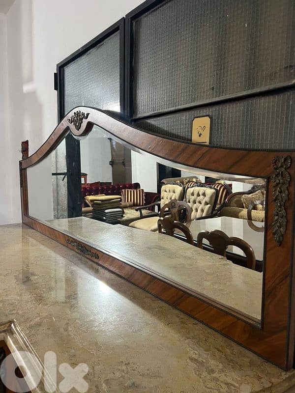 اوضة سفرة خشب زان مصرية مرصعة نحاس 11