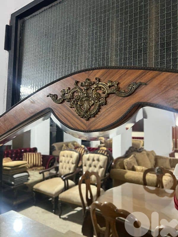 اوضة سفرة خشب زان مصرية مرصعة نحاس 13