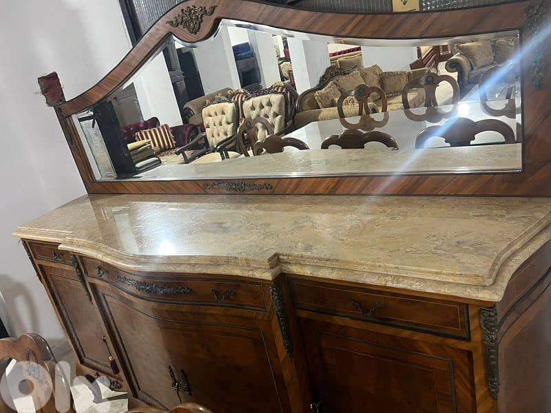 اوضة سفرة خشب زان مصرية مرصعة نحاس 14