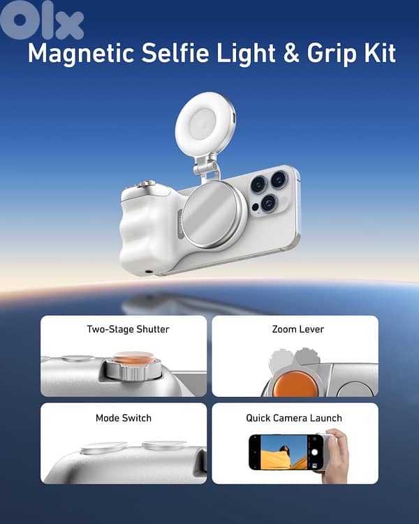 Telesin Phone Holder + Magnetic Led Light 1