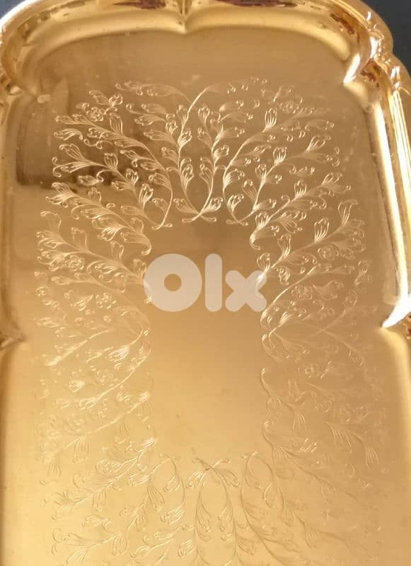 Golden 24k Plated Service Plate 0