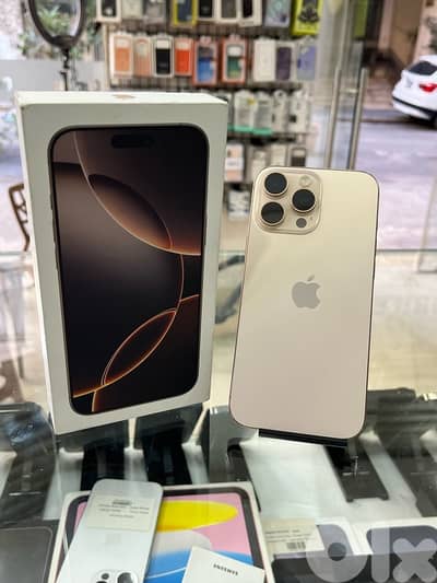 iphone 16 pro max 256gb desert titanium battery 100% apple warranty