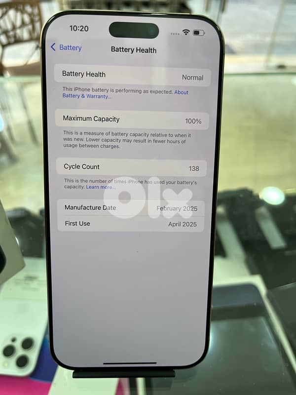 iphone 16 pro max 256gb desert titanium battery 100% apple warranty 2