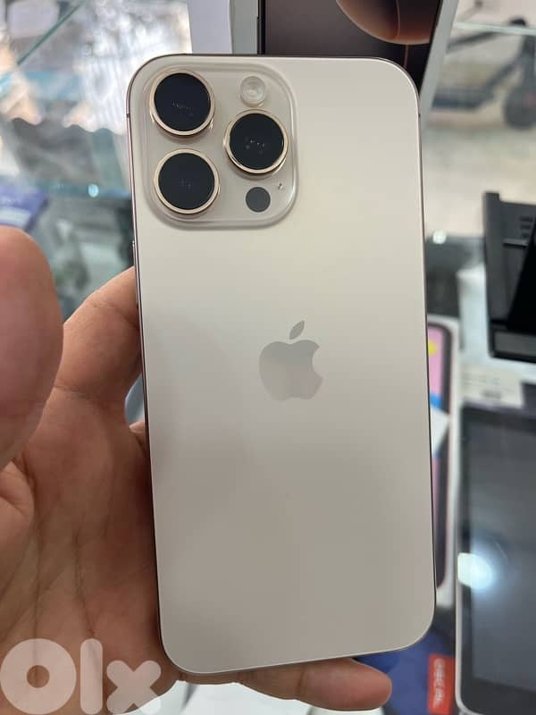 iphone 16 pro max 256gb desert titanium battery 100% apple warranty 6