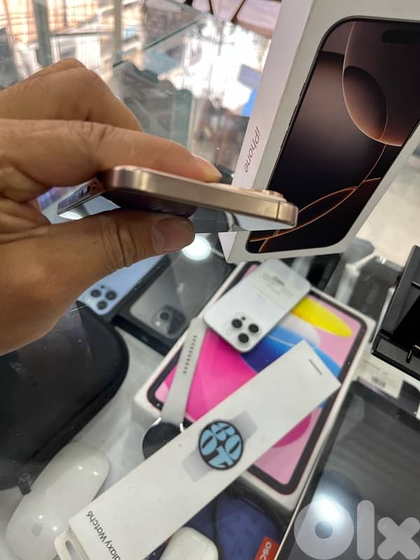 iphone 16 pro max 256gb desert titanium battery 100% apple warranty 8