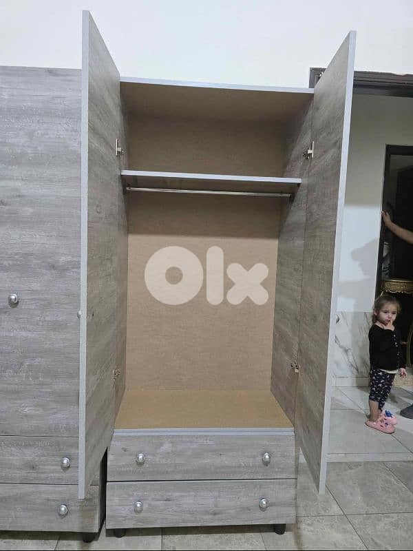 خزانة درفتين حجم وسط 80 سم غمق كبير 47 1