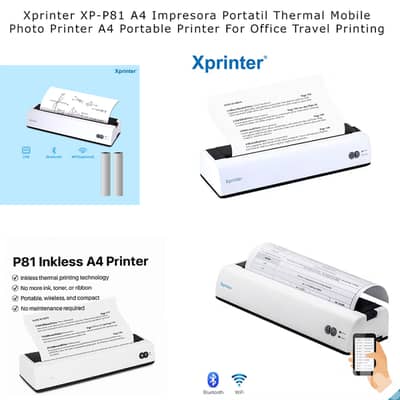 THERMAL PRINTER    طابعة Xprinter XP-P81 المحمولة A4