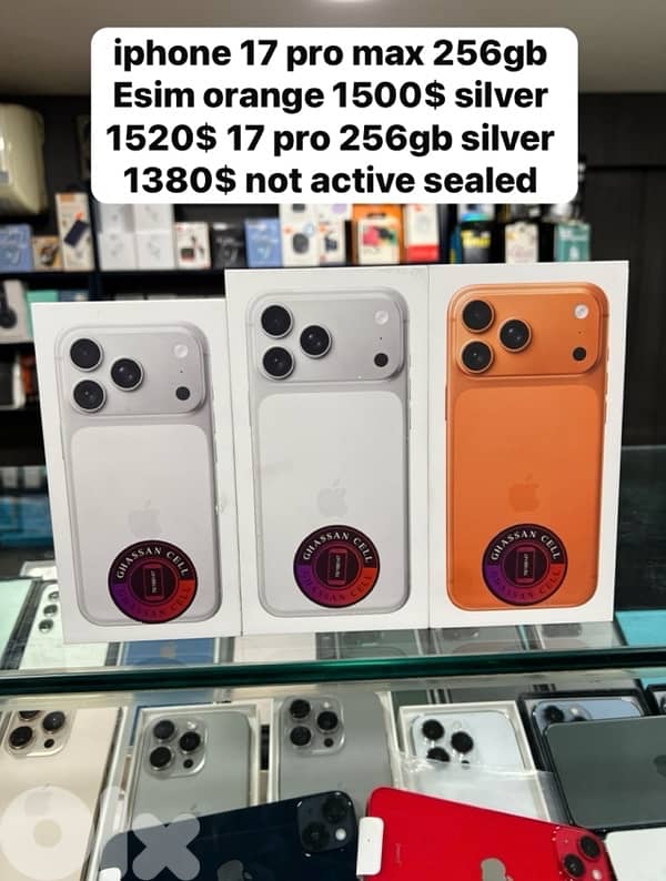 iphone 17 pro max 256gb esim orange silver available new prices 0