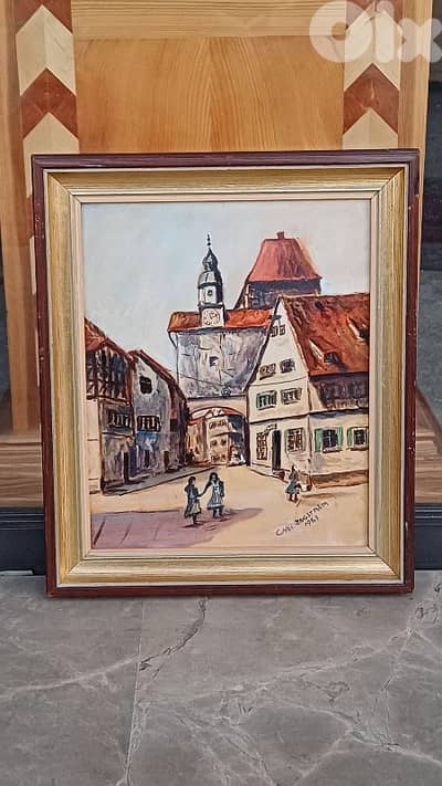 لوحة رسم زيتي اوروبية