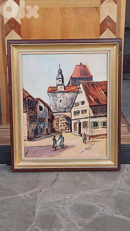 لوحة رسم زيتي اوروبية 1