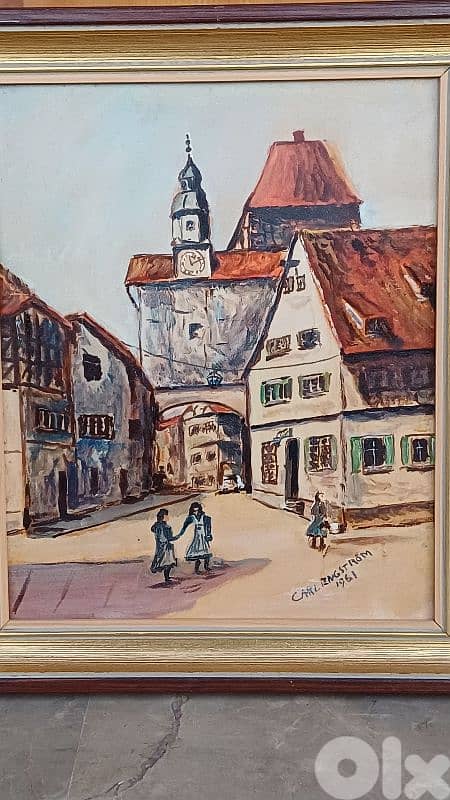 لوحة رسم زيتي اوروبية 2