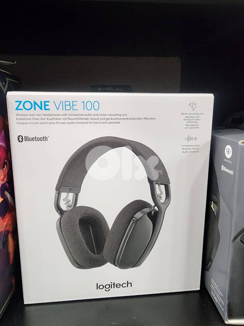 Logitech Zone Vibe 100 Wireless Over-Ear Headset 0