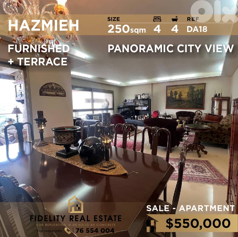 Apartment for sale in Hazmieh DA18  شقة  للبيع في الحازمية 0