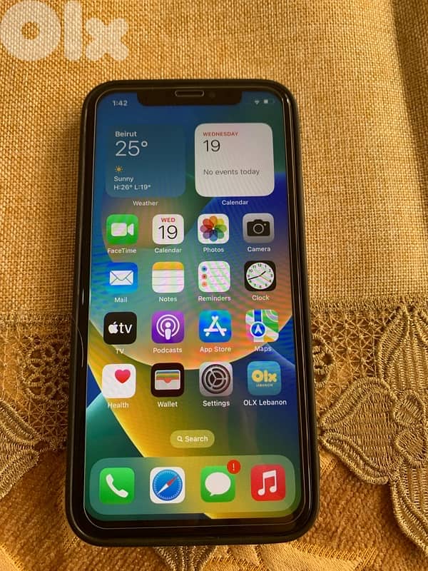 تلفون أيفون xs مغير شاشة بلا فيس أيدي مستعمل نضيف السعر 125$ 3