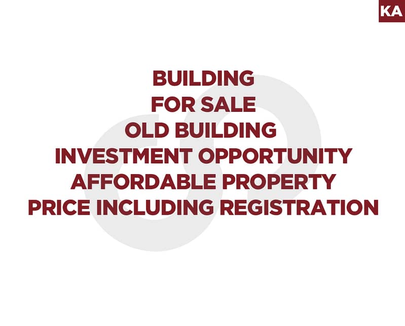 100m Land with Existing 2-Floor Building - Bourj Hammoud REF#KA128820 0