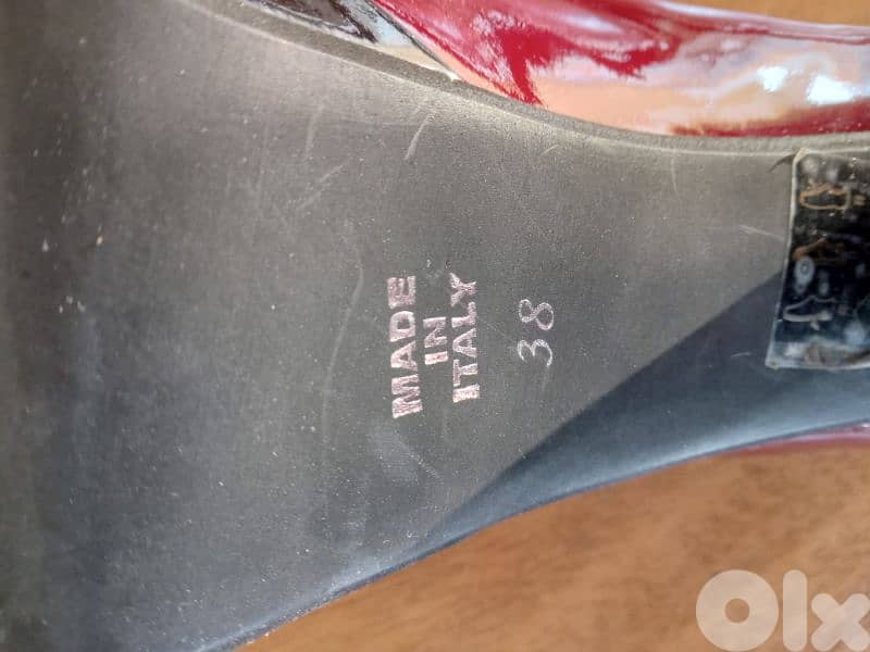 VINTAGE Burgundy leather heels 3