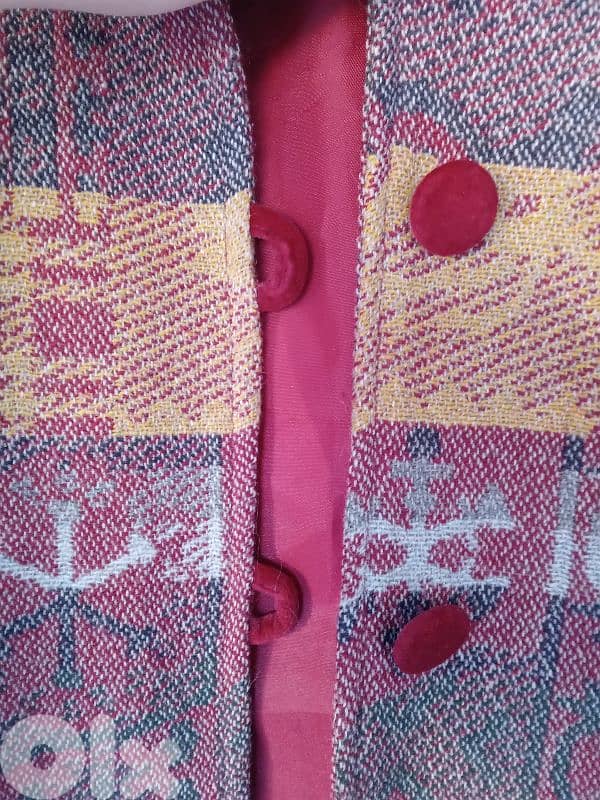 VINTAGE red velvet coat for girls 1