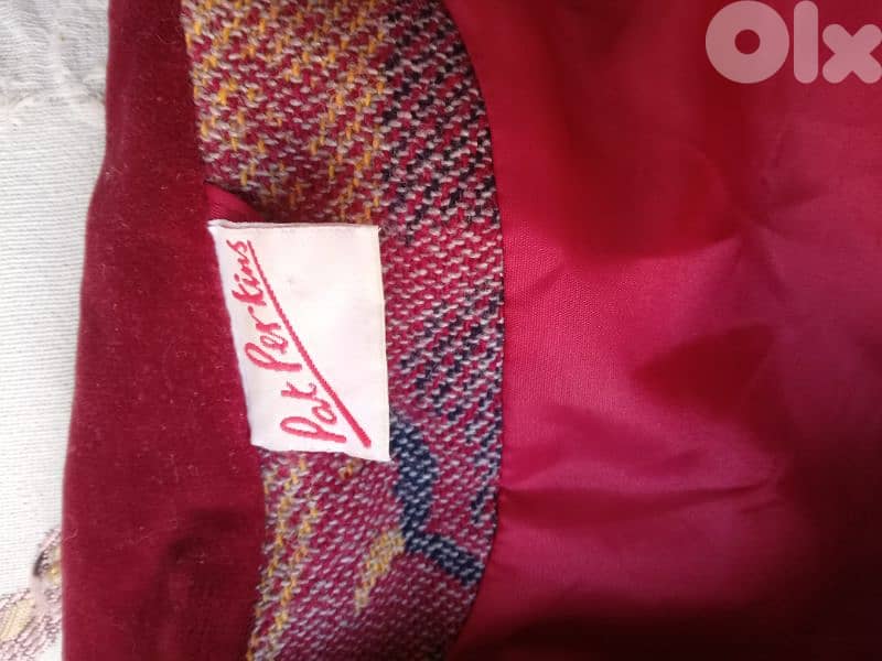 VINTAGE red velvet coat for girls 3