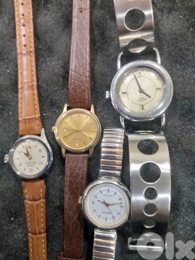 4 rare vintage Swiss watches (winding and Swiss quartz)
