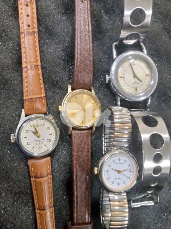 4 rare vintage Swiss watches (winding and Swiss quartz) 1